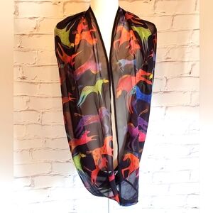 Laurel Burch horses infinity scarf nwot